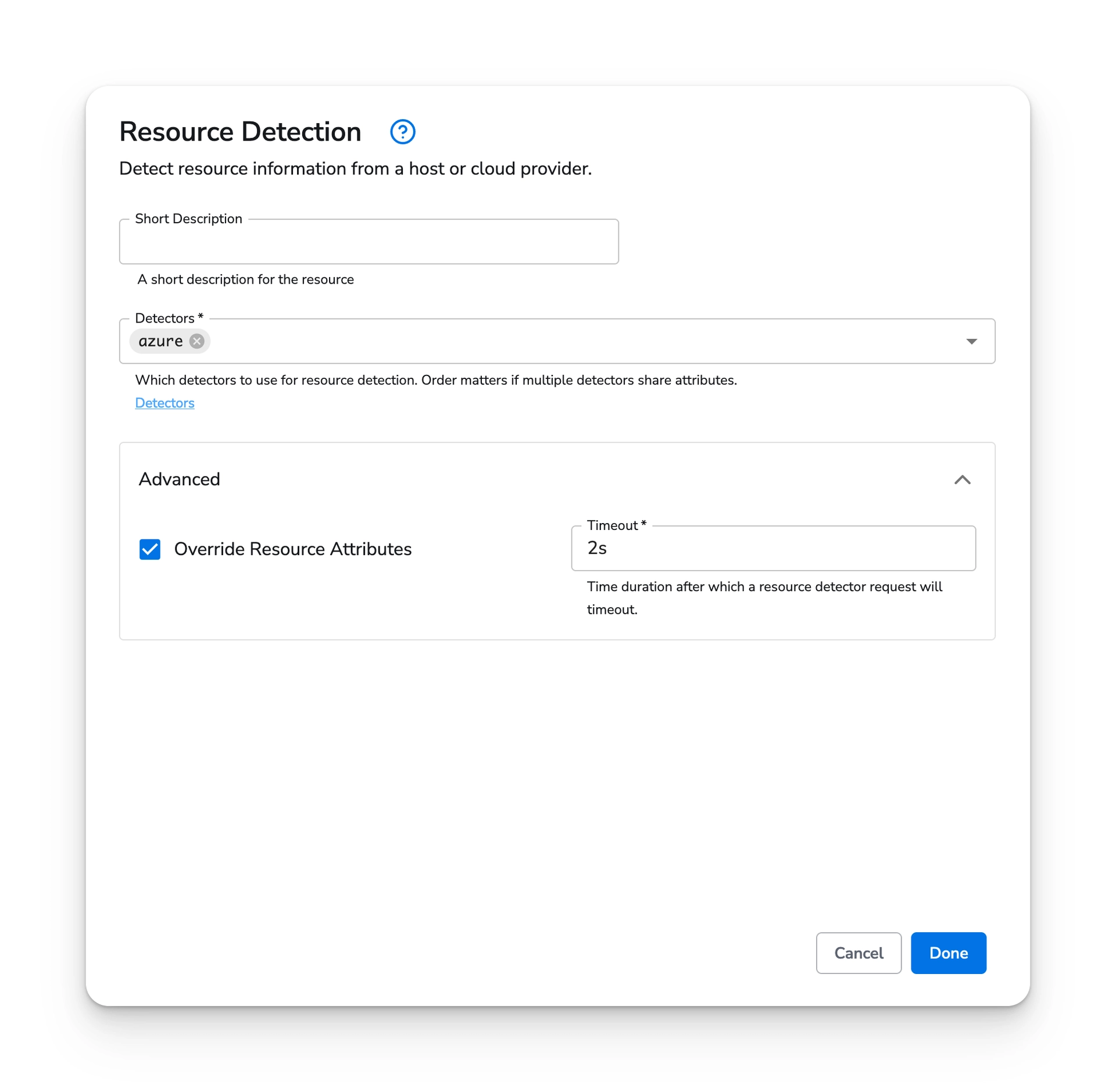 Bindplane docs - Resource Detection - image 5