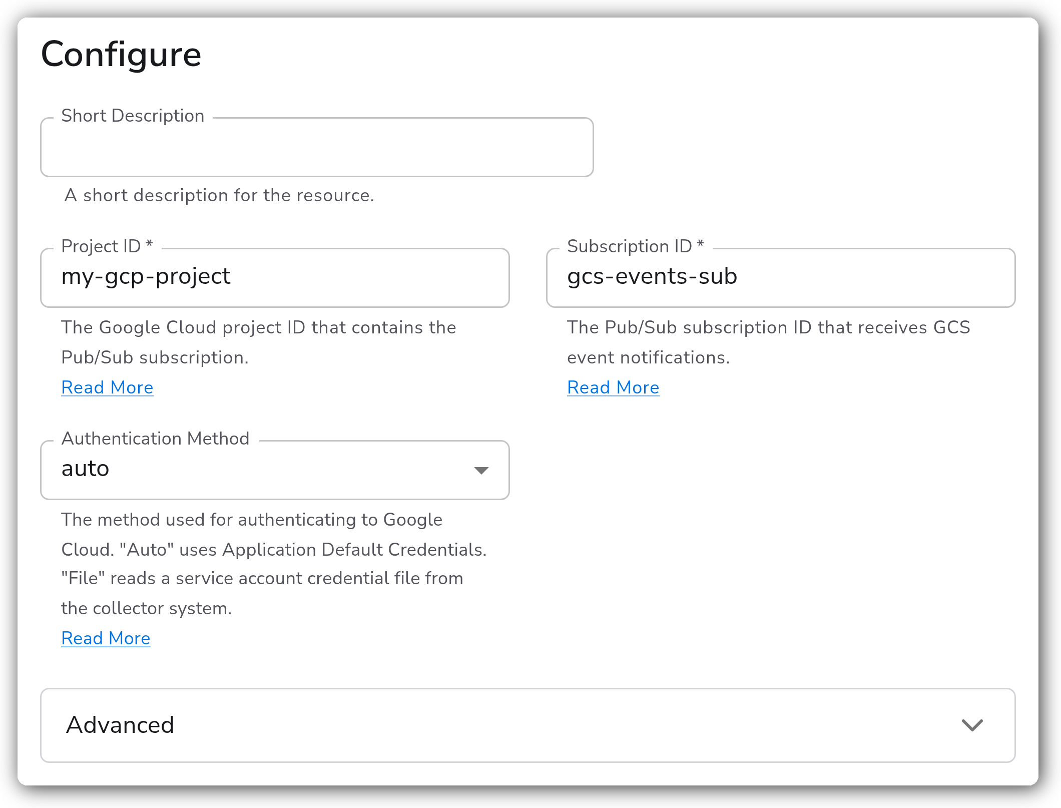 Bindplane docs - Google Cloud Storage Pub/Sub Event - image 1