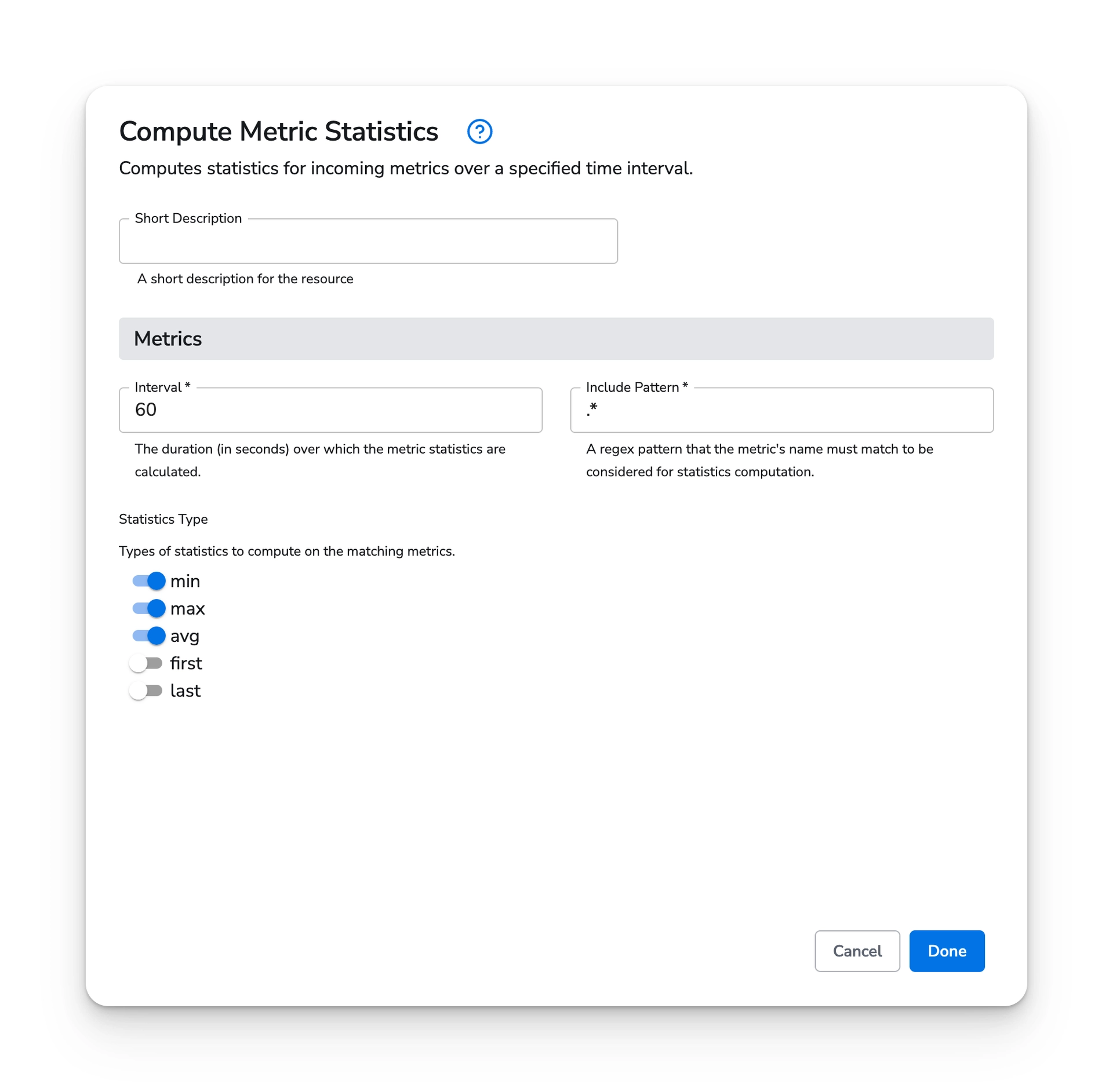 Bindplane docs - Compute Metric Statistics - image 1