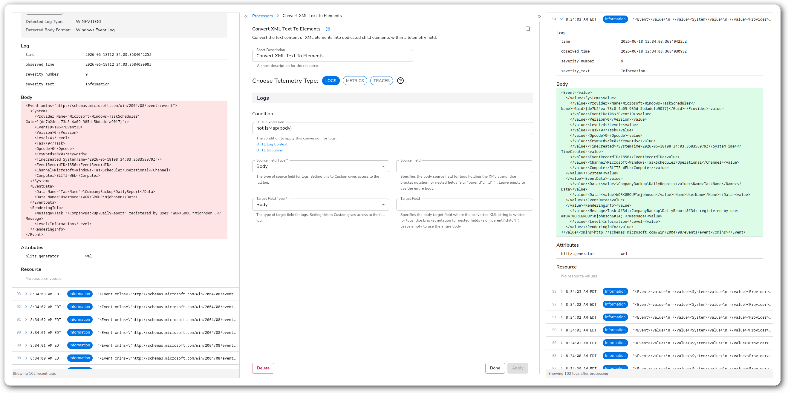 Bindplane docs - Convert XML Text To Elements - image 2