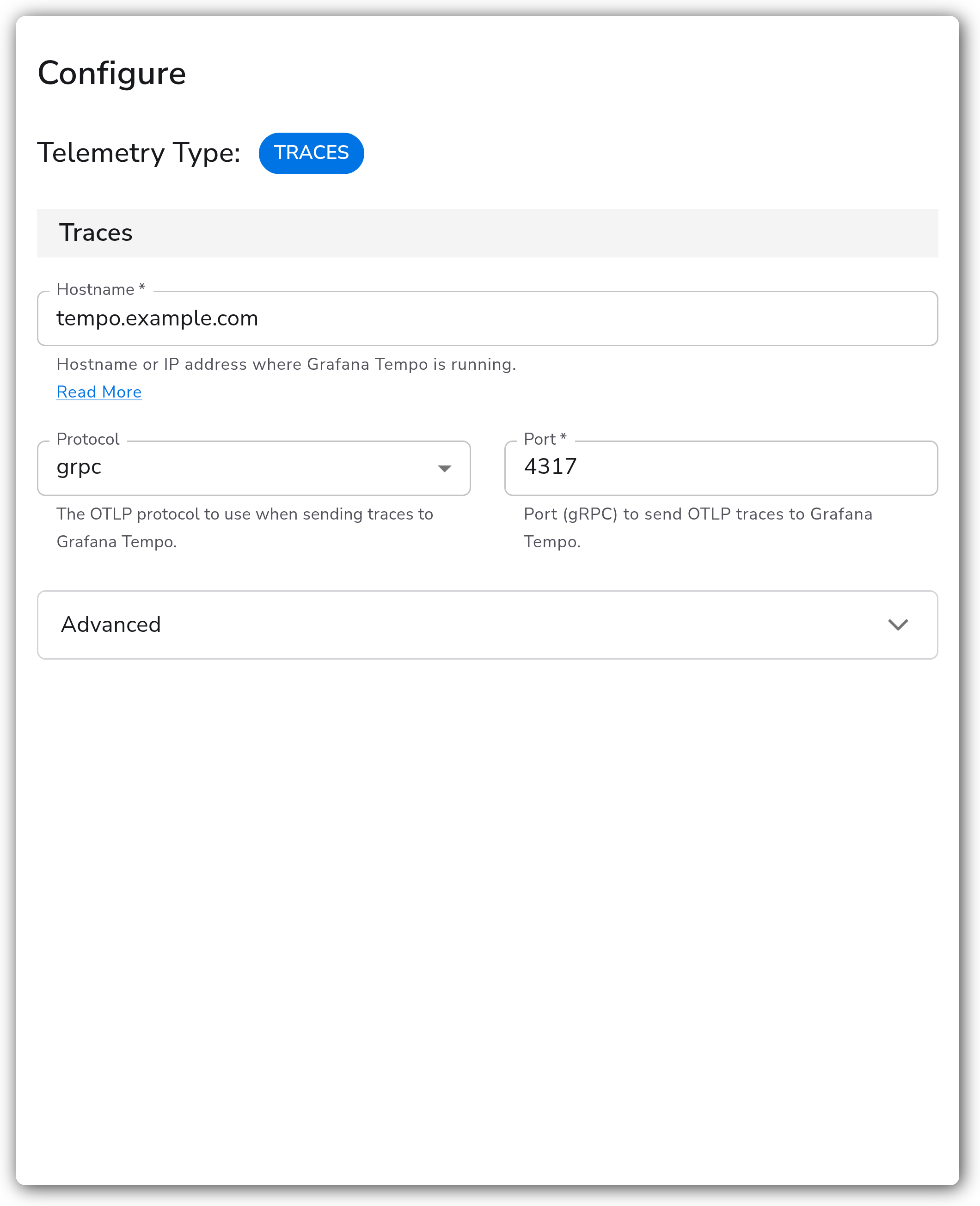 Bindplane docs - Grafana Tempo - image 1