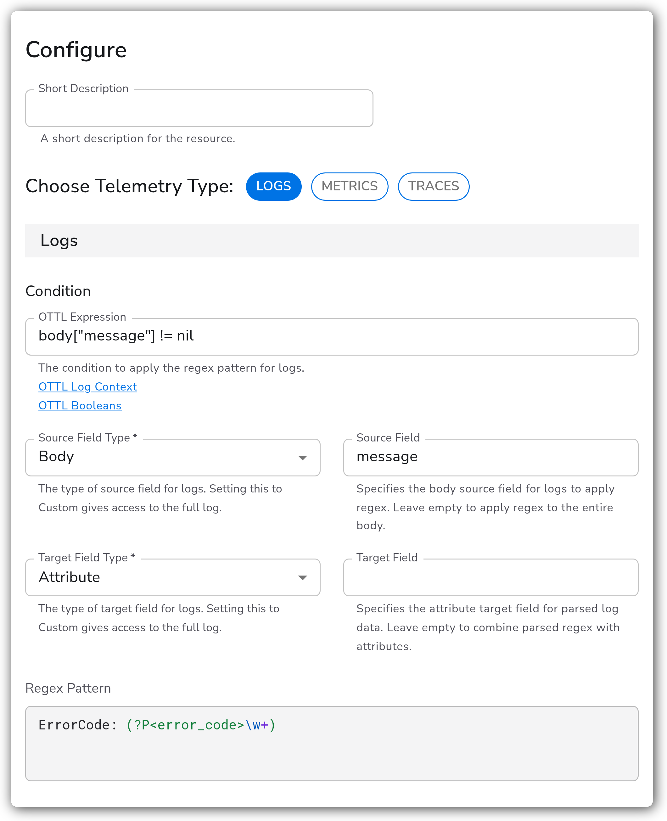 Bindplane docs - Parse with Regex - image 1