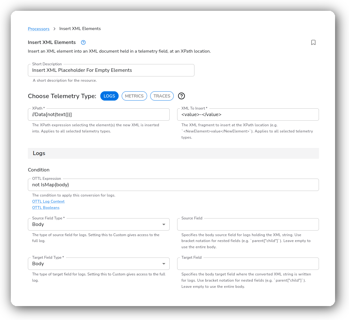 Bindplane docs - Insert XML Elements - image 1