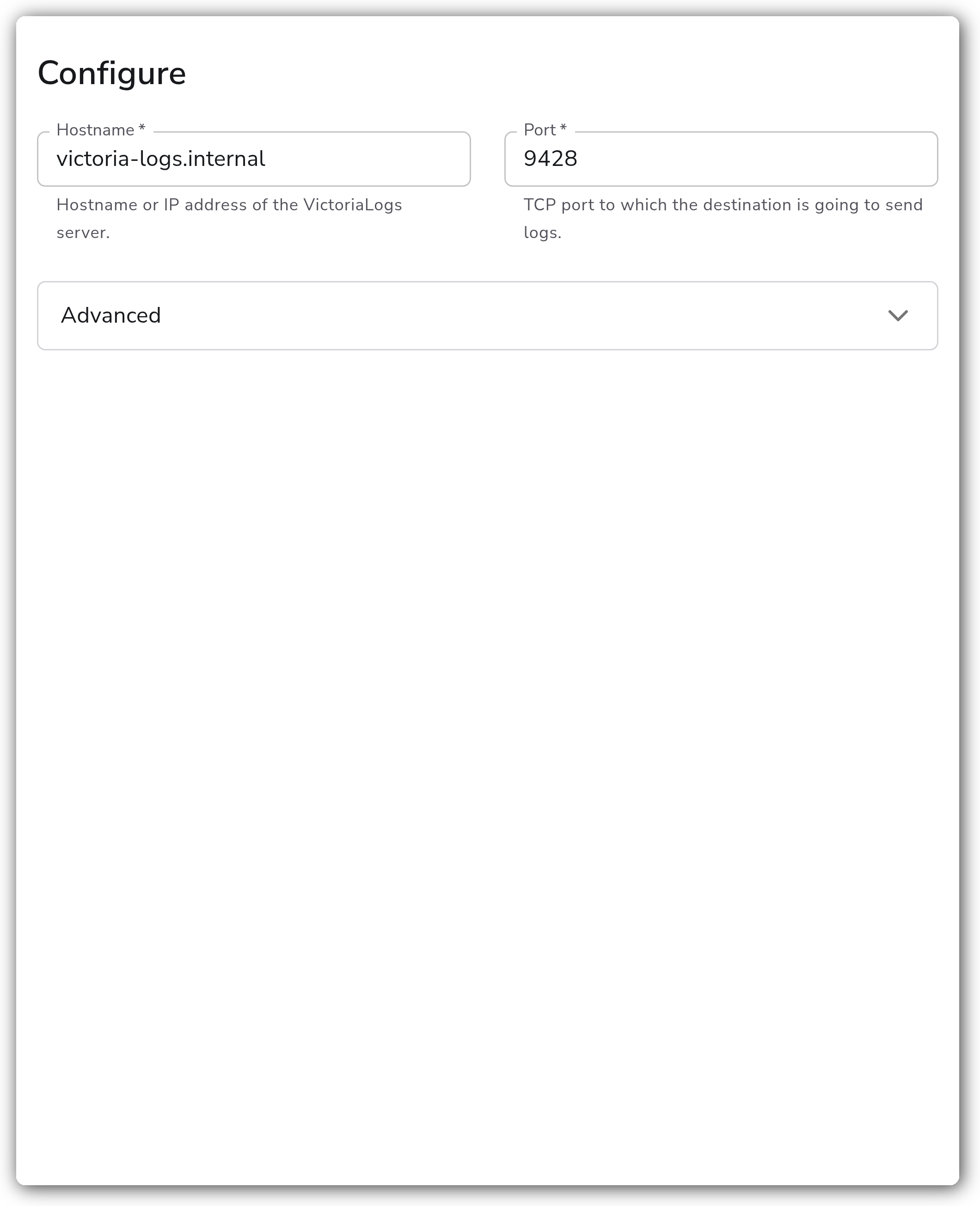 Bindplane docs - VictoriaLogs - image 1