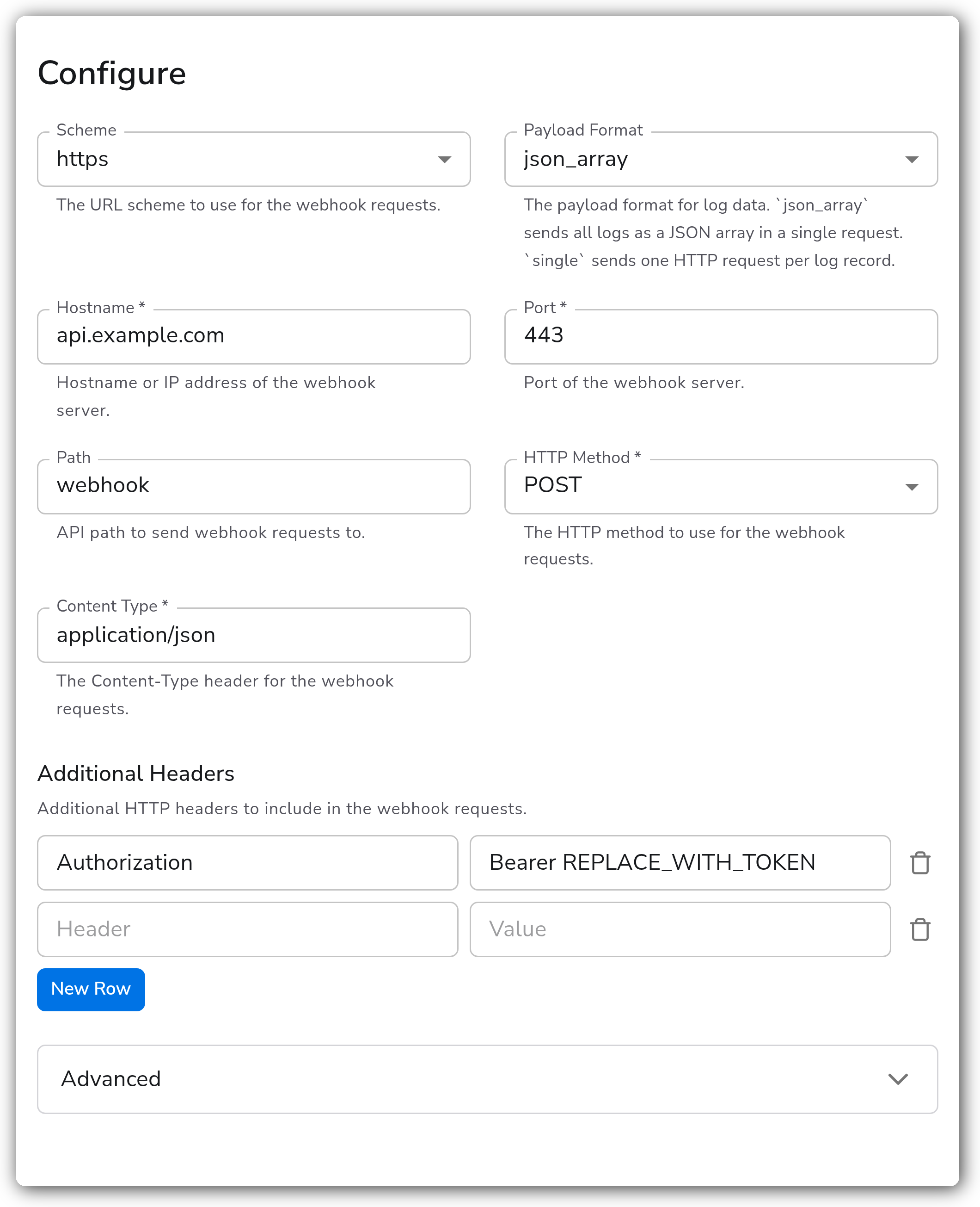 Bindplane docs - Webhook - image 1
