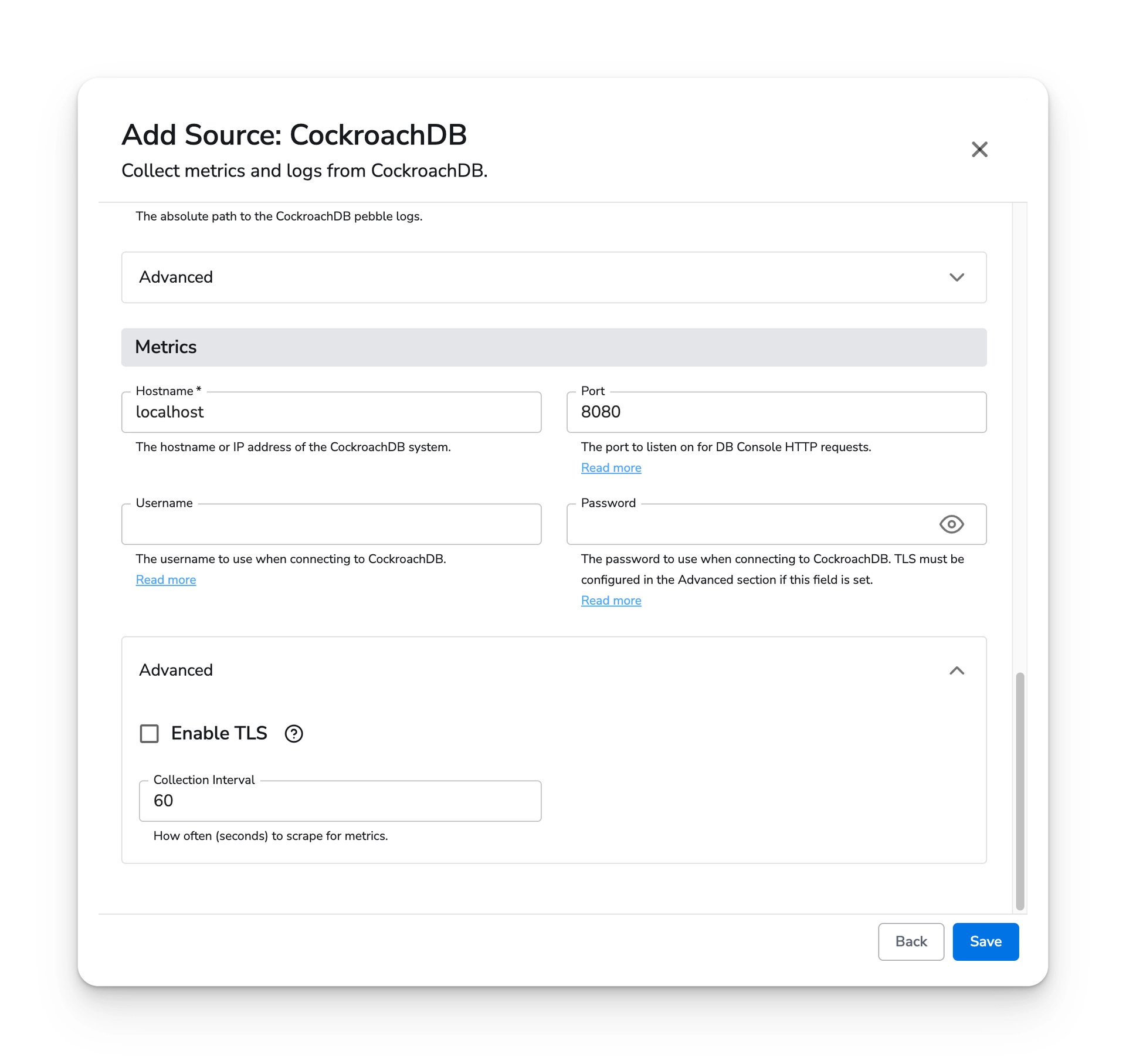 Bindplane docs - CockroachDB - image 3