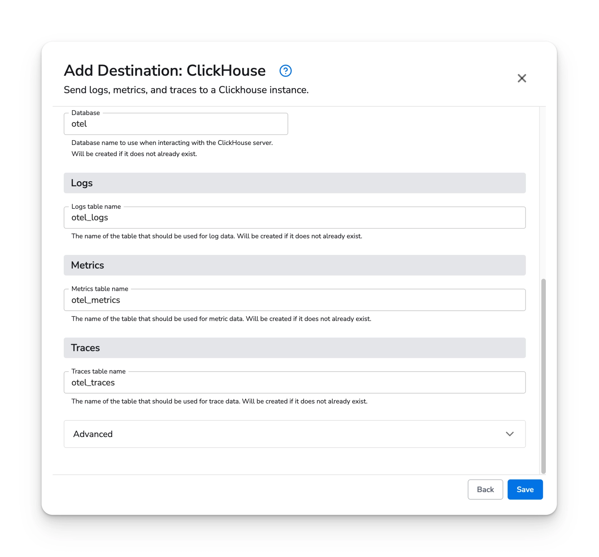 Bindplane docs - ClickHouse - image 2