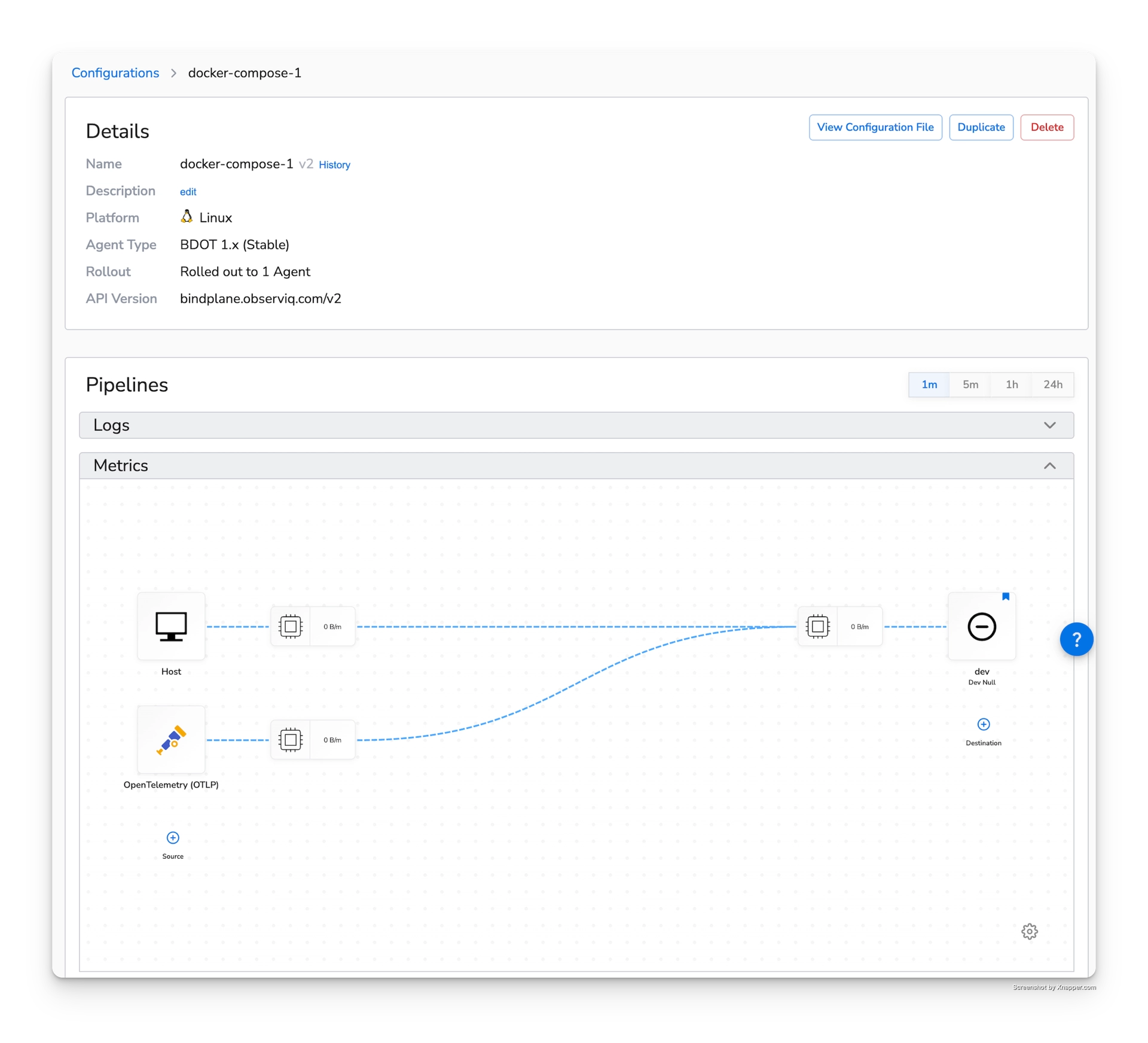 Bindplane docs - Install BDOT Collector in Docker Compose - image 1