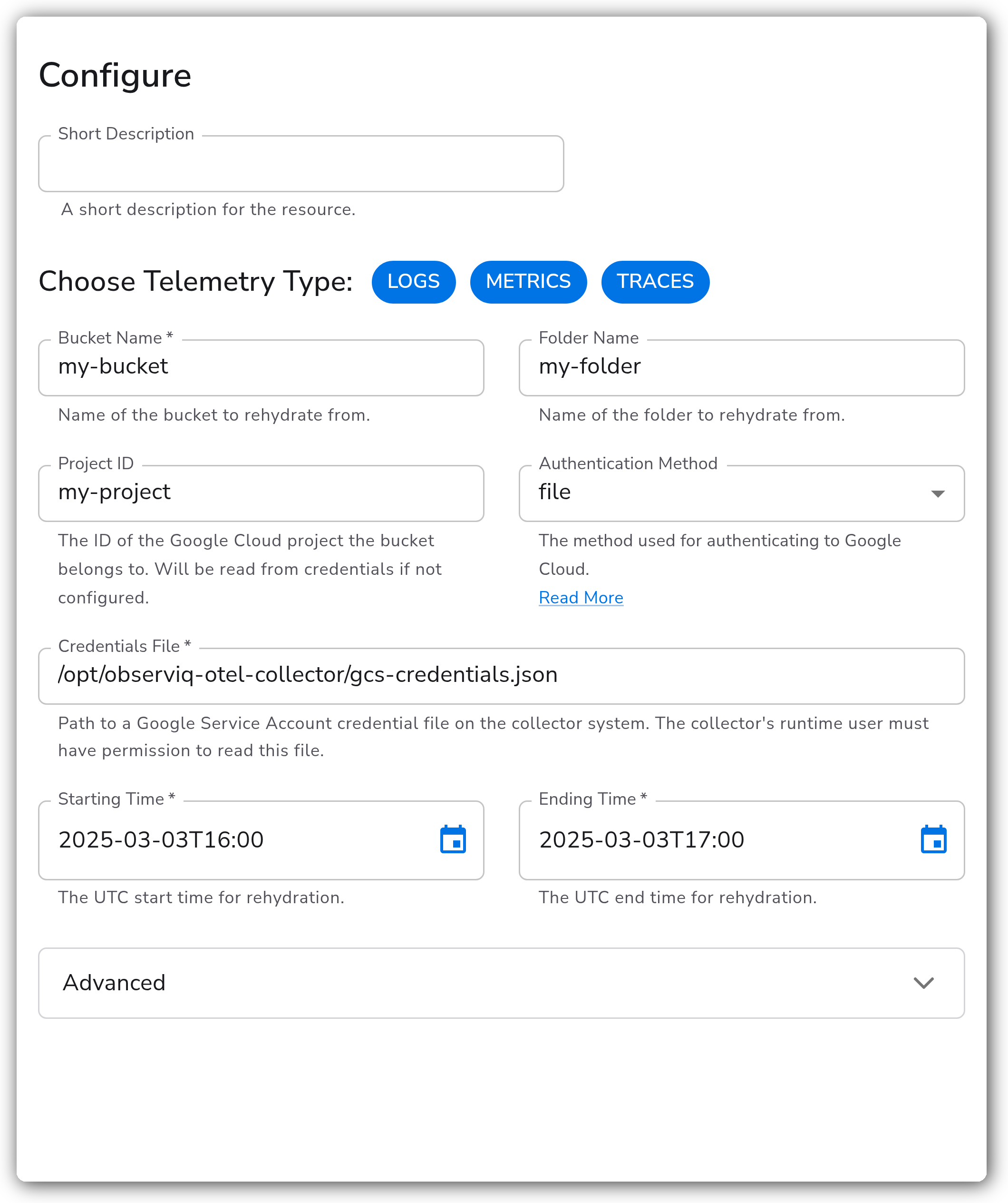Bindplane docs - Google Cloud Storage Rehydration - image 1