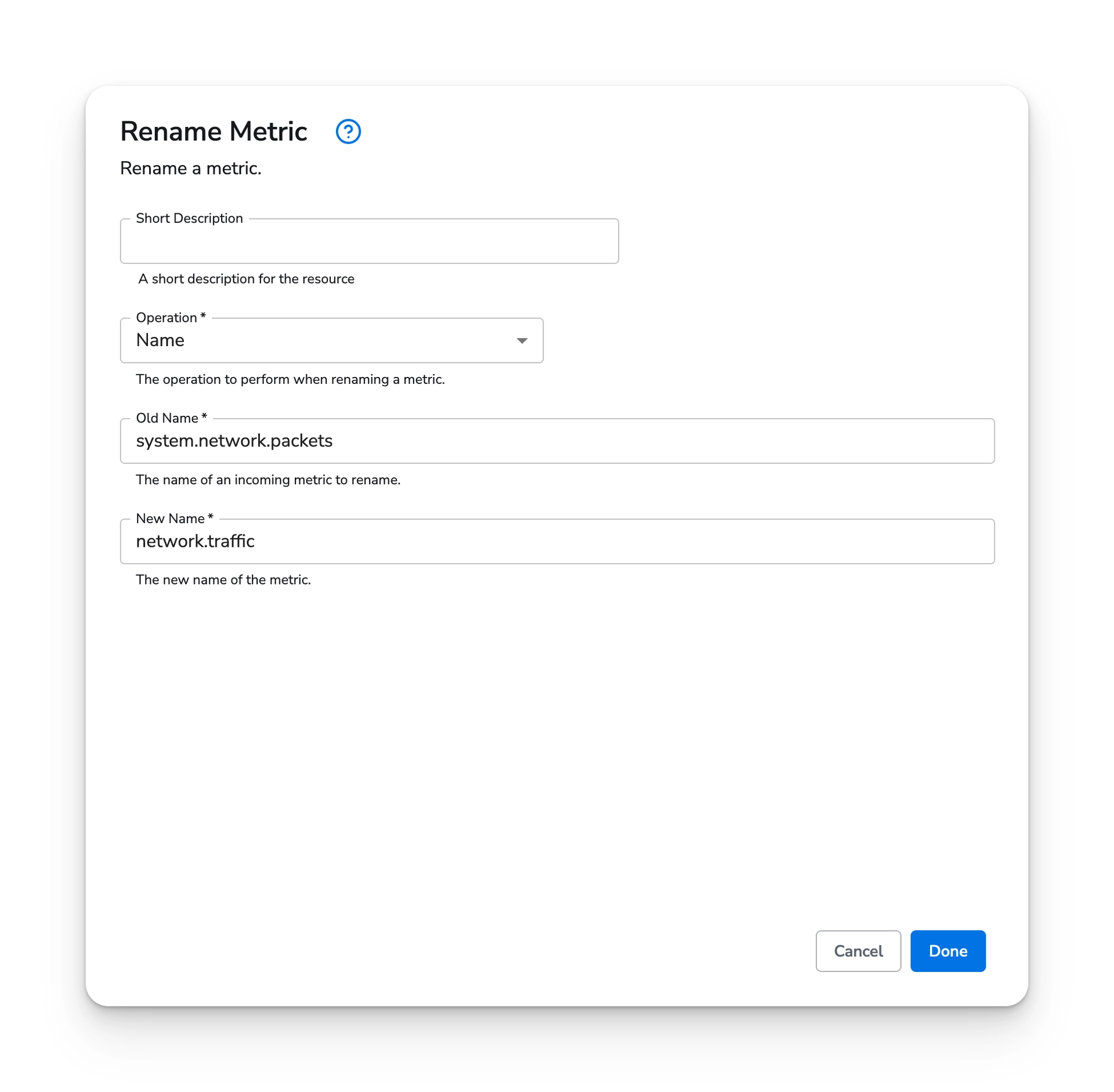 Bindplane docs - Rename Metric - image 1