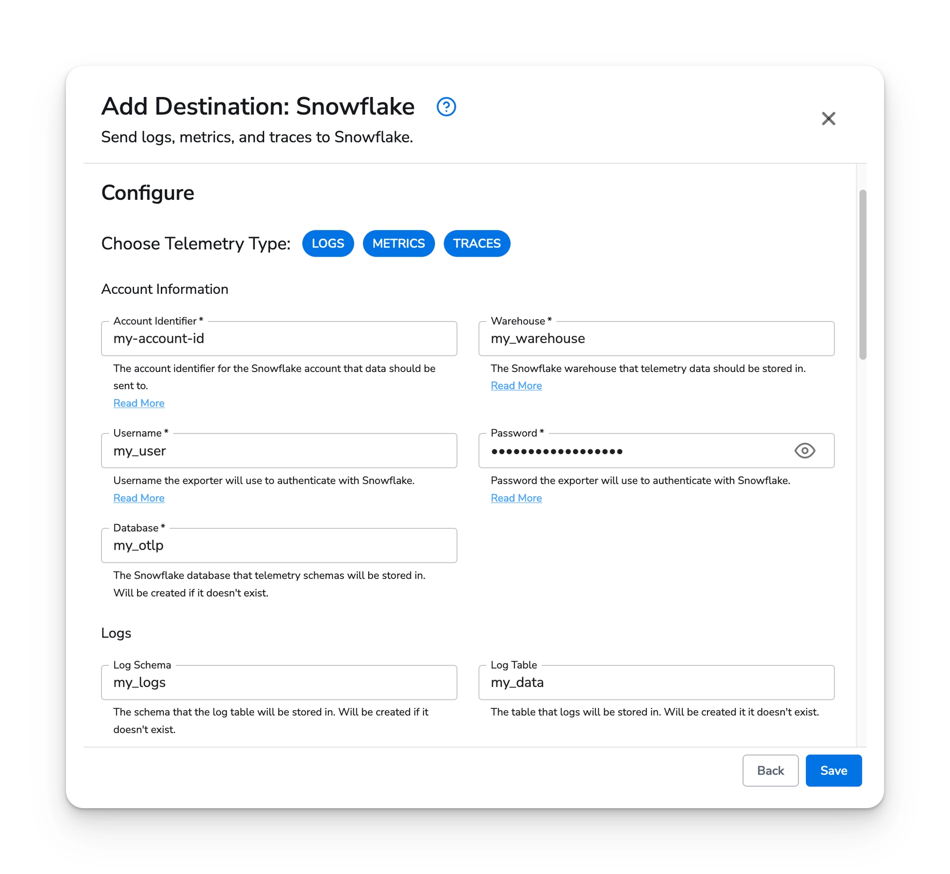 Bindplane docs - Snowflake - image 1