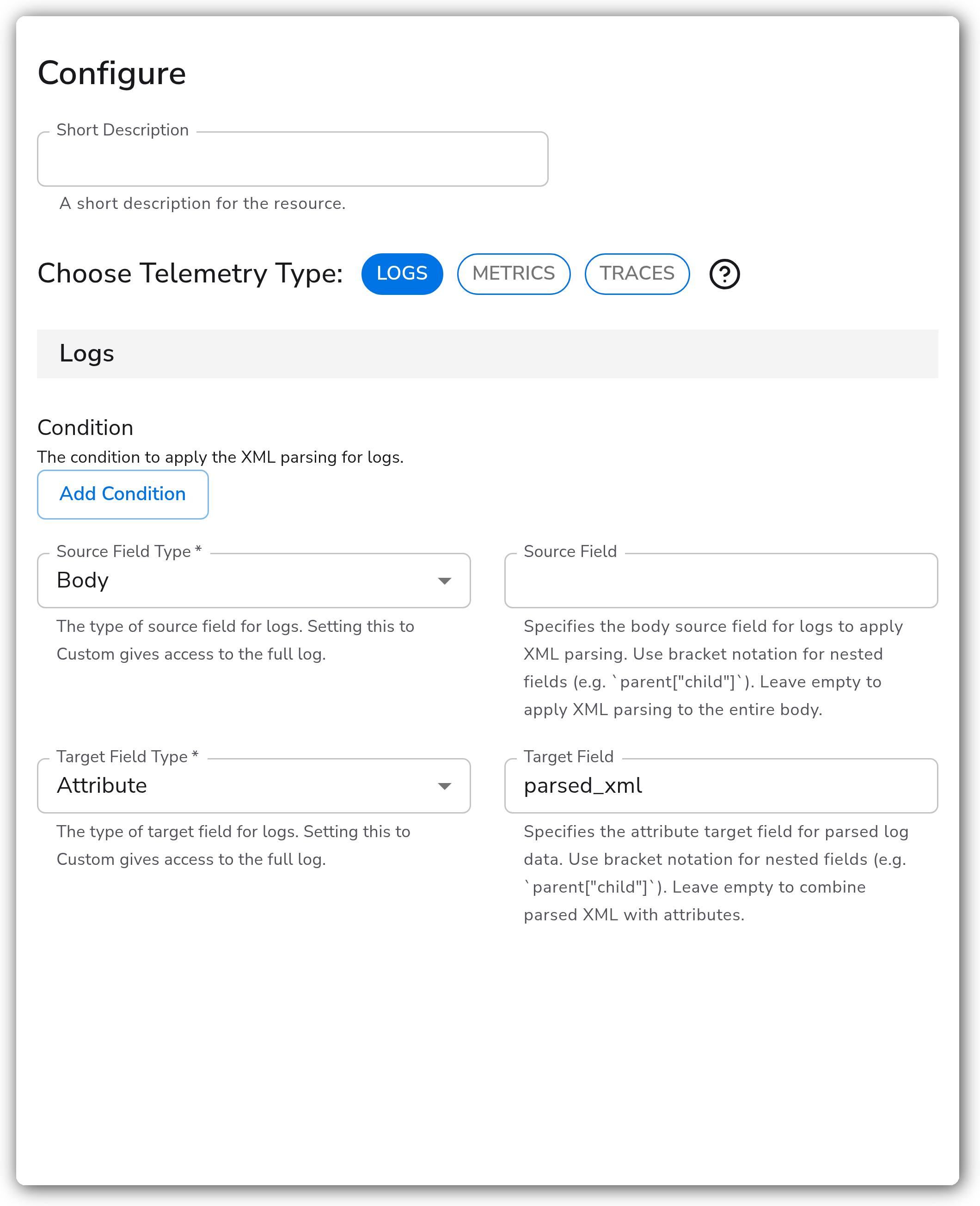 Bindplane docs - Parse XML - image 1
