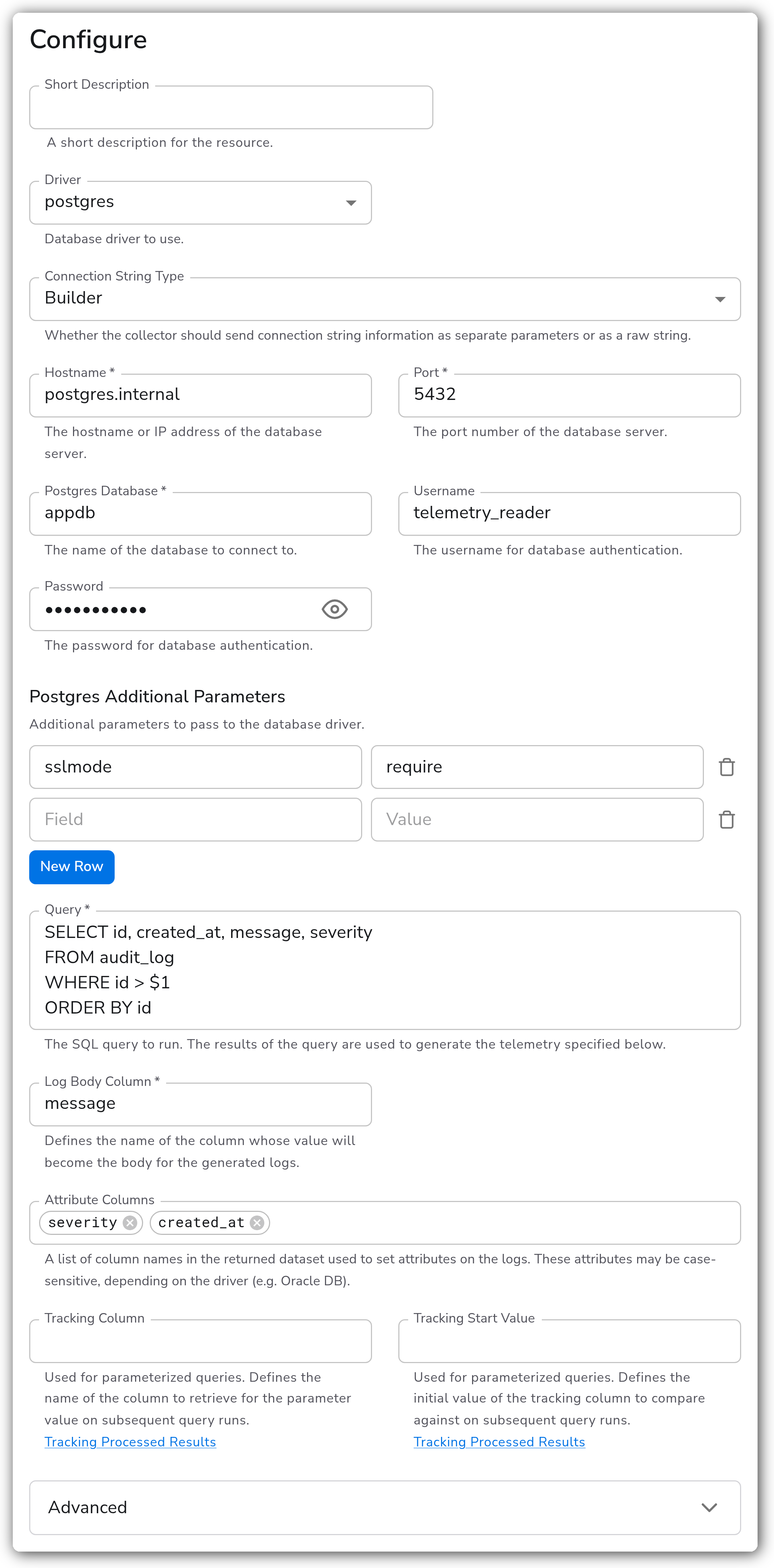 Bindplane docs - SQL Query - image 1