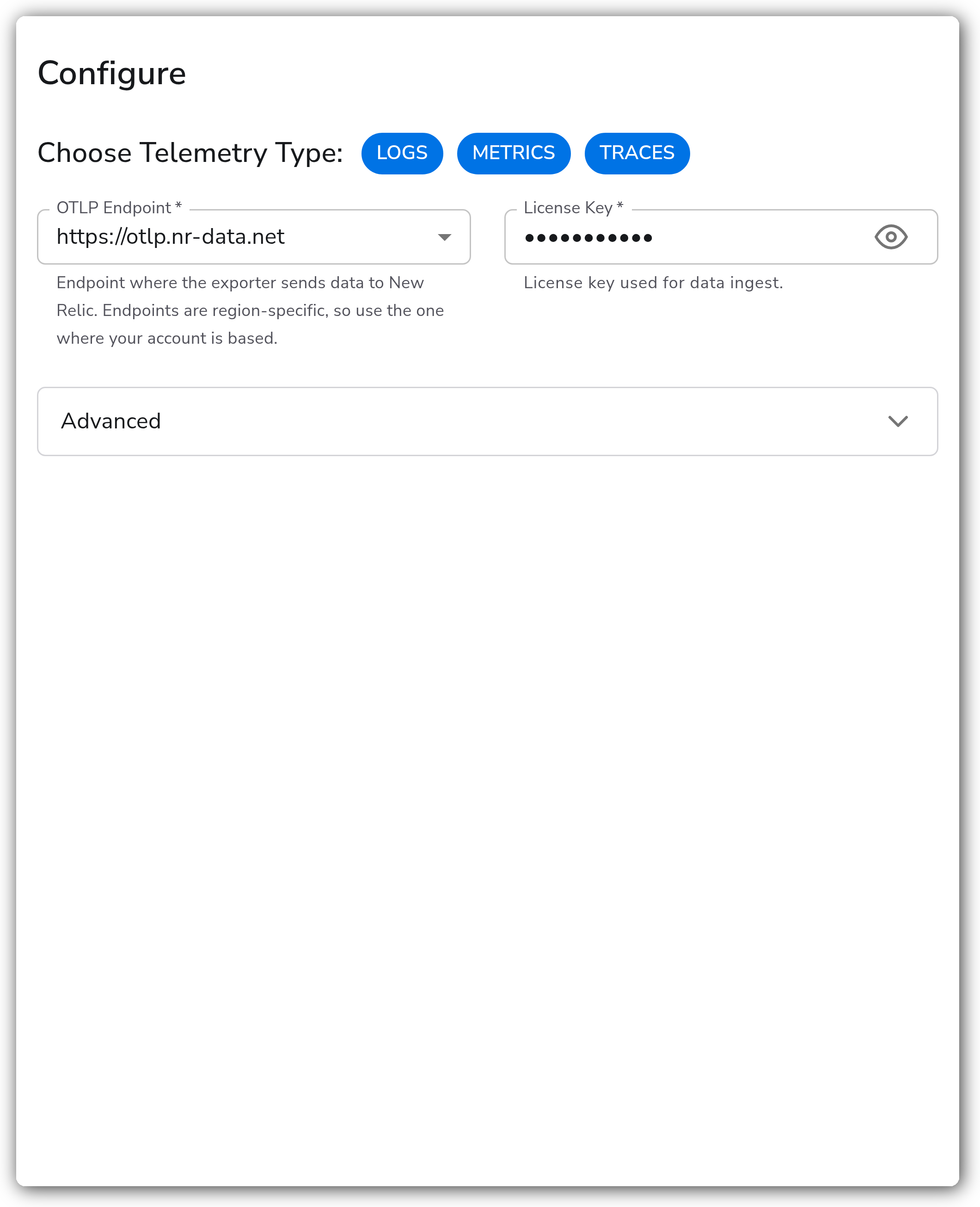 Bindplane docs - New Relic - image 1
