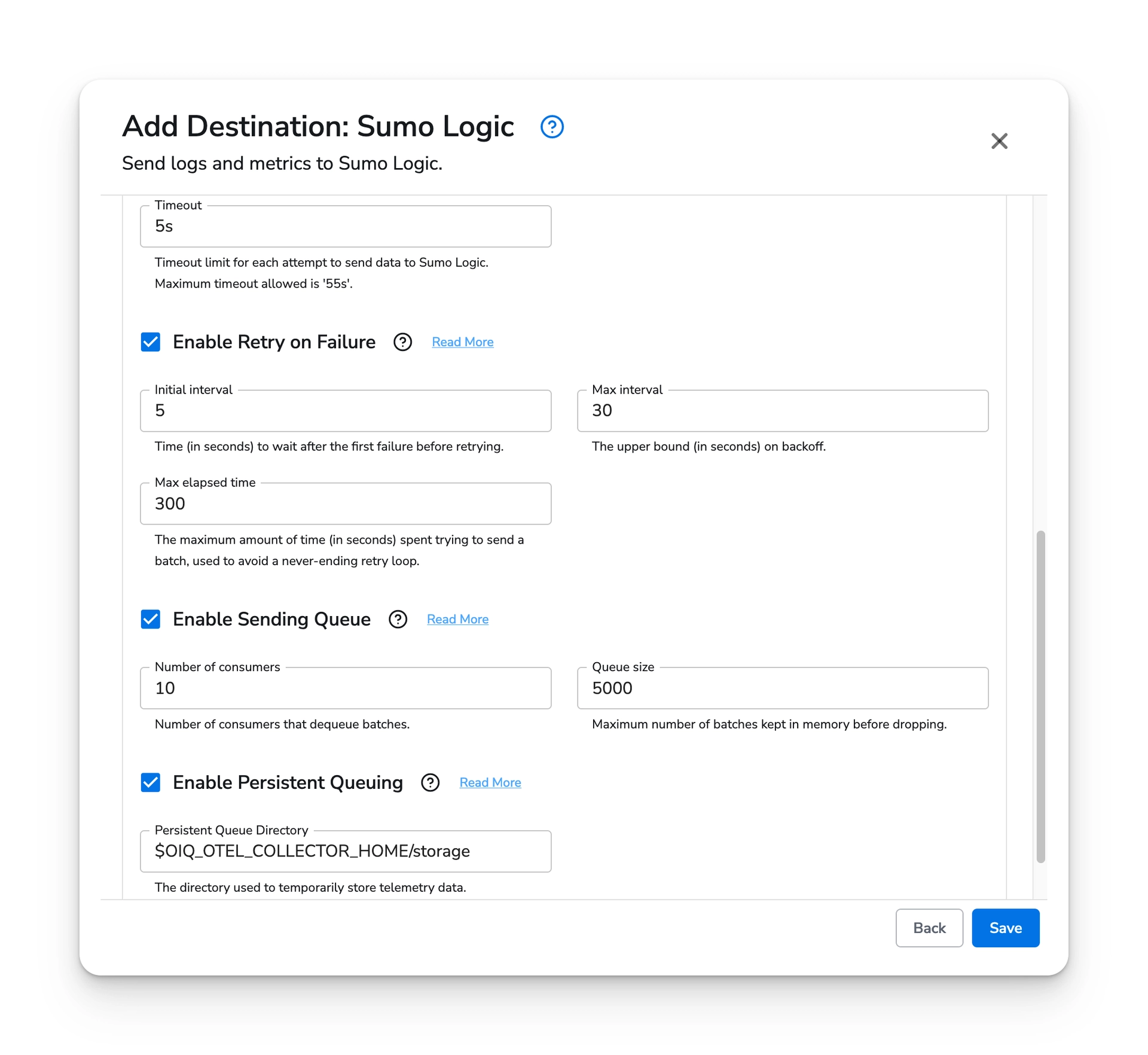 Bindplane docs - Sumo Logic - image 2