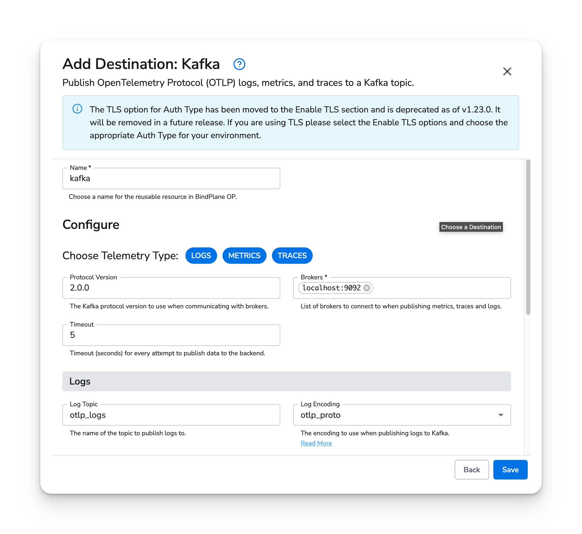 Bindplane docs - Kafka - image 1