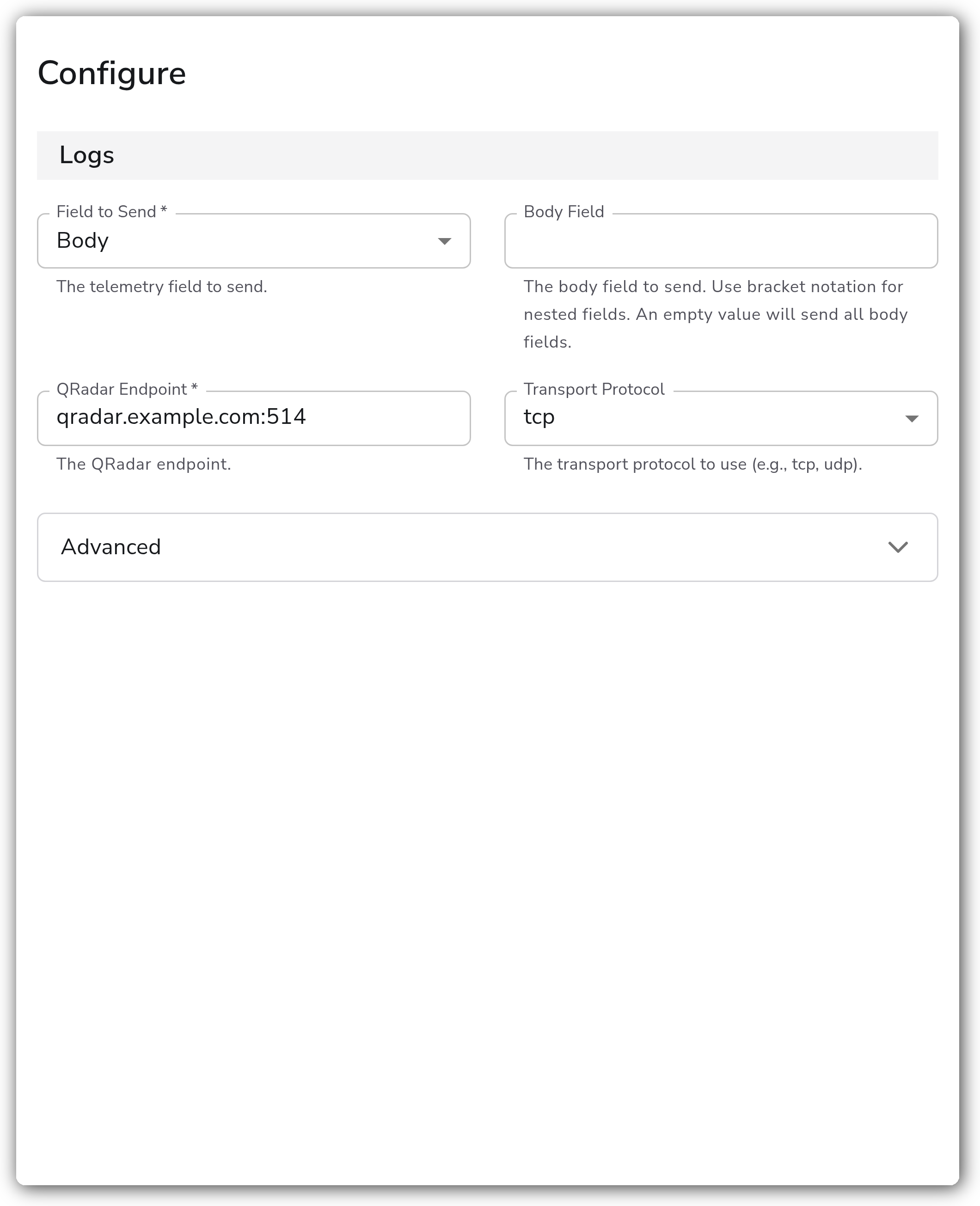 Bindplane docs - QRadar - image 1