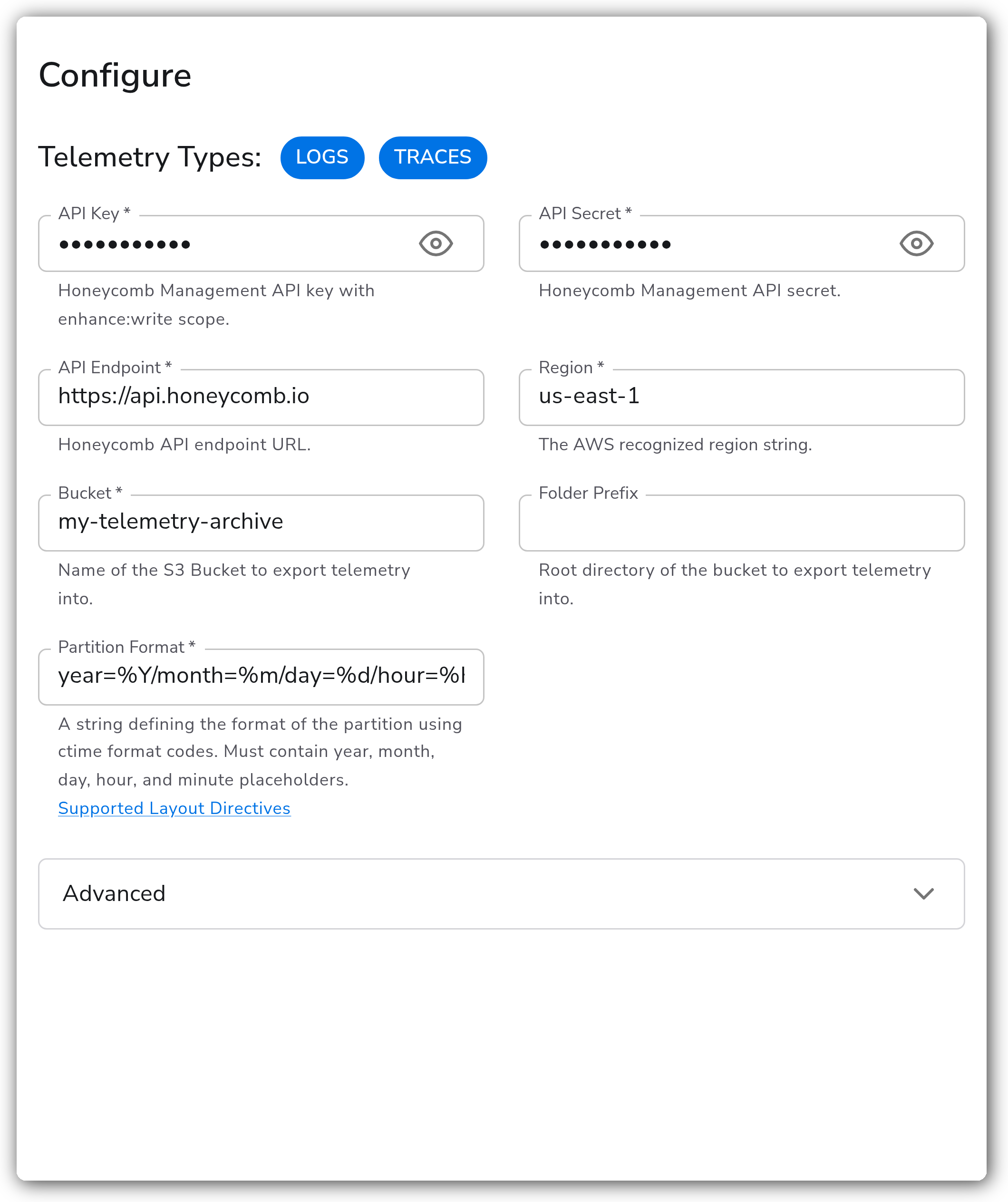 Bindplane docs - Honeycomb Enhance Indexing S3 - image 1