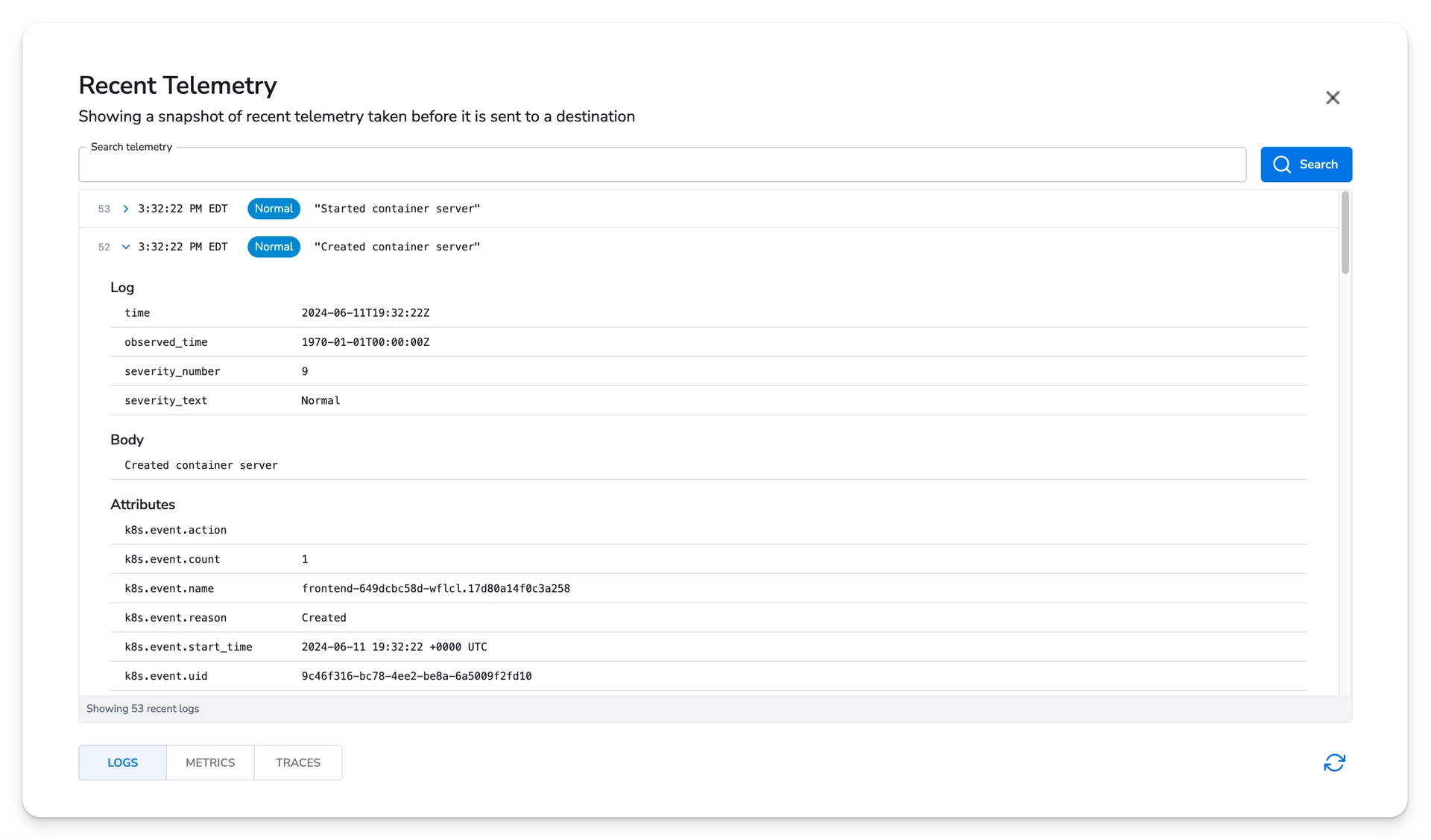 Bindplane docs - Kubernetes Cluster Events - image 2