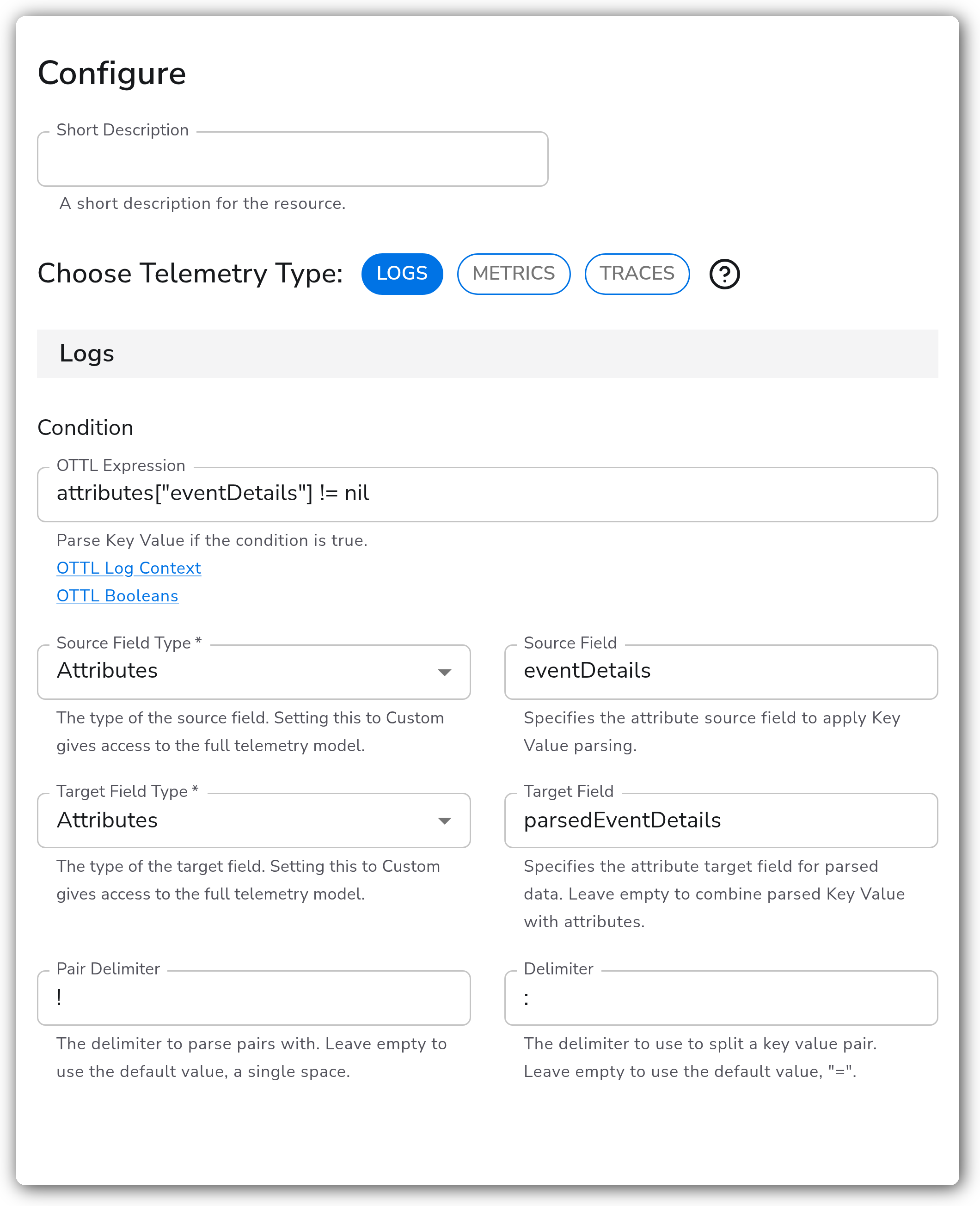 Bindplane docs - Parse Key Value - image 1