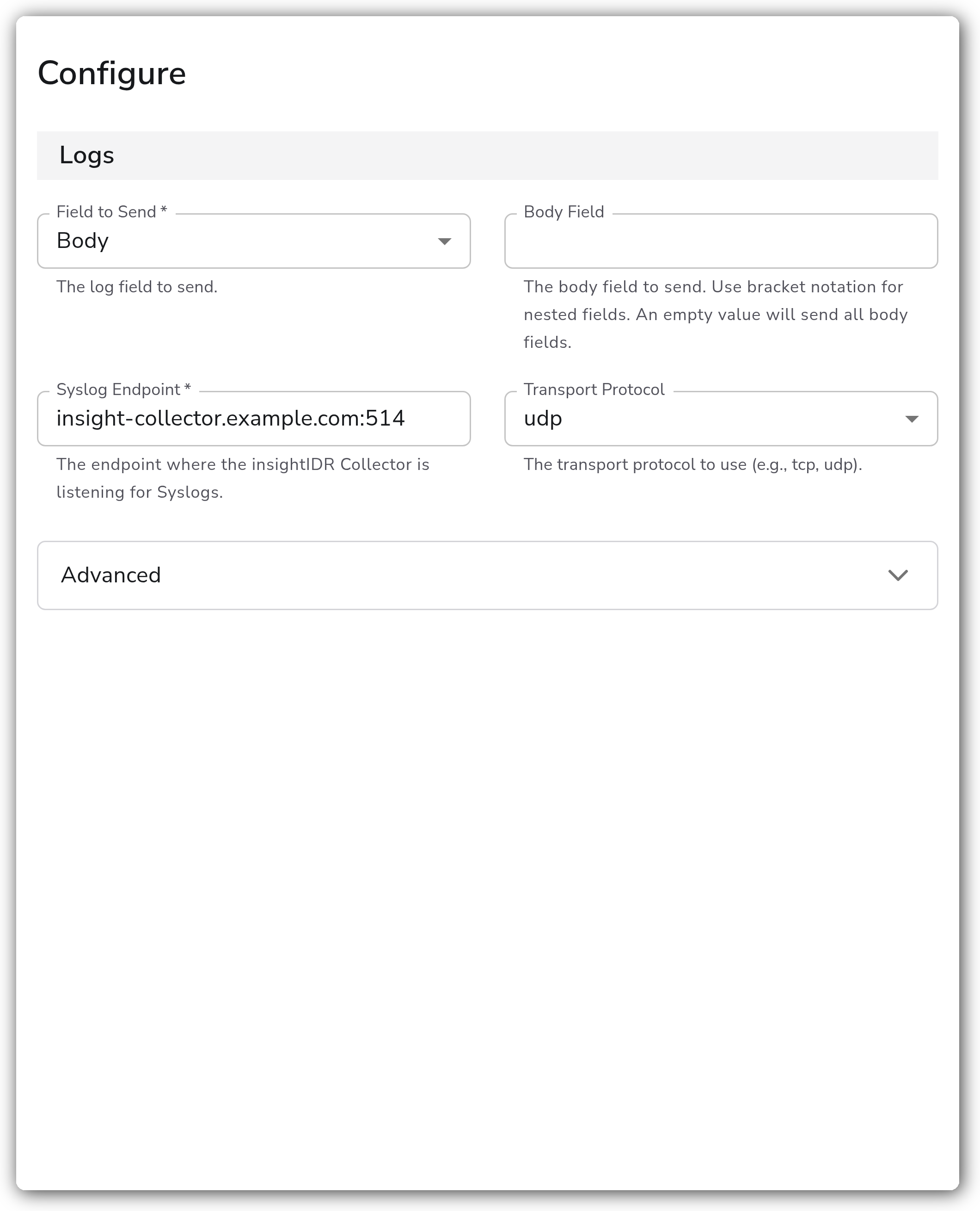 Bindplane docs - Rapid7 InsightIDR - image 1