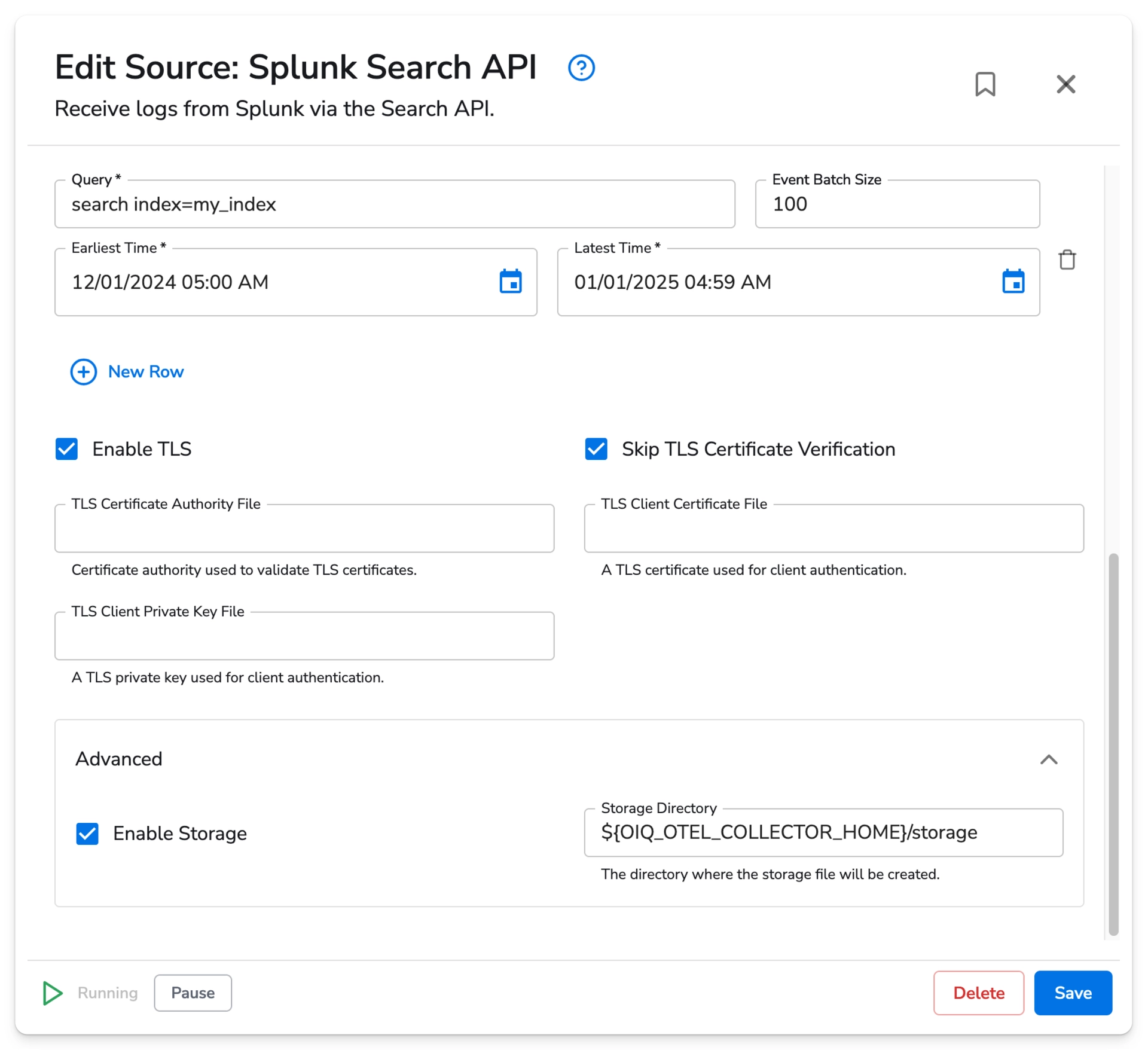 Bindplane docs - Splunk Search API - image 2