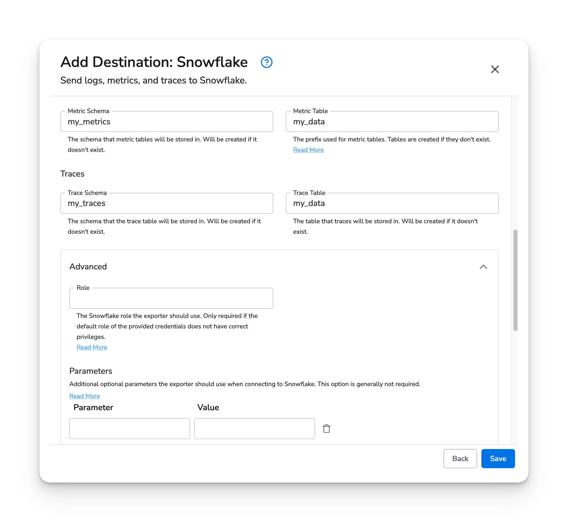 Bindplane docs - Snowflake - image 2
