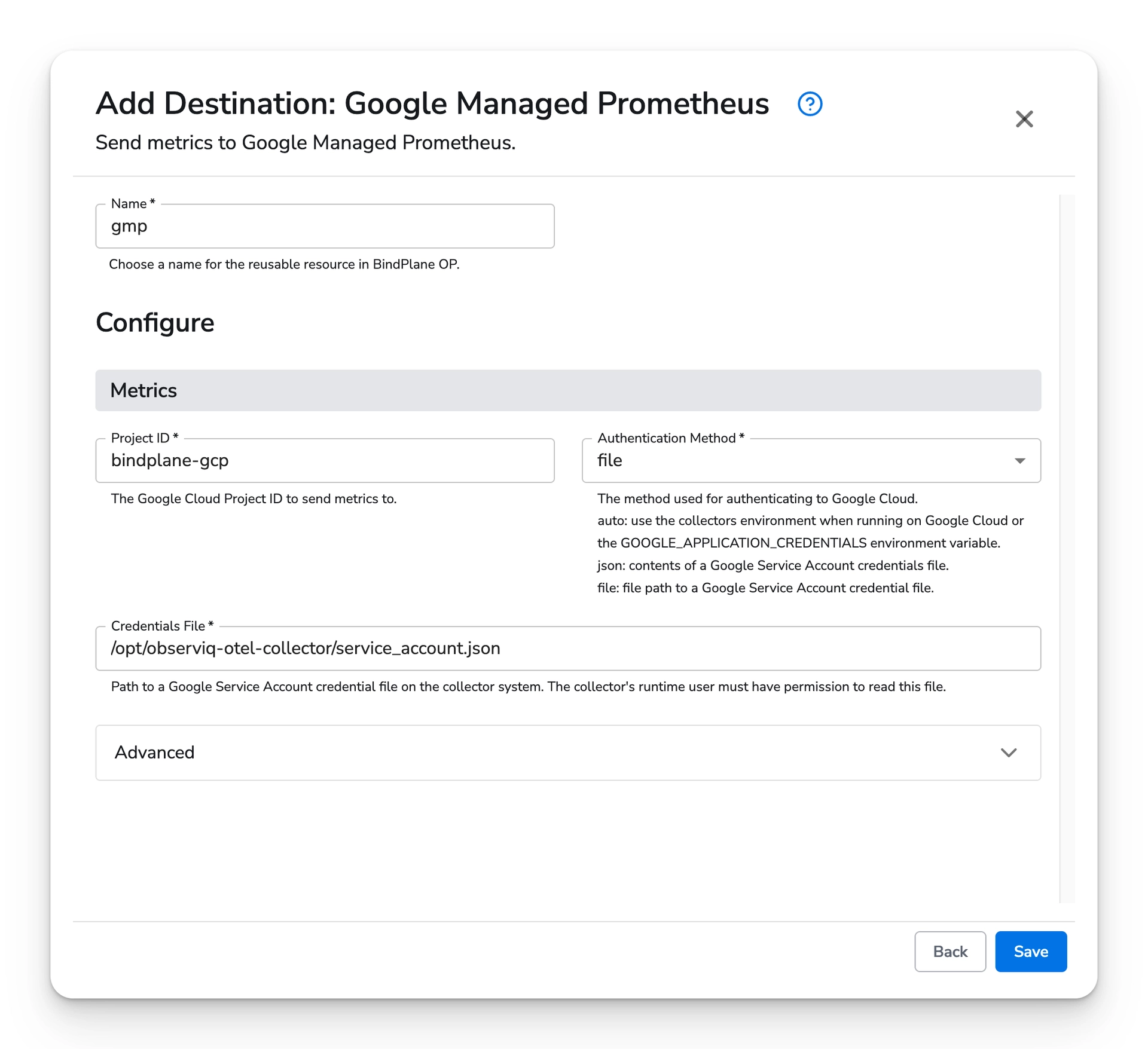 Bindplane docs - Google Cloud Managed Service for Prometheus - image 3