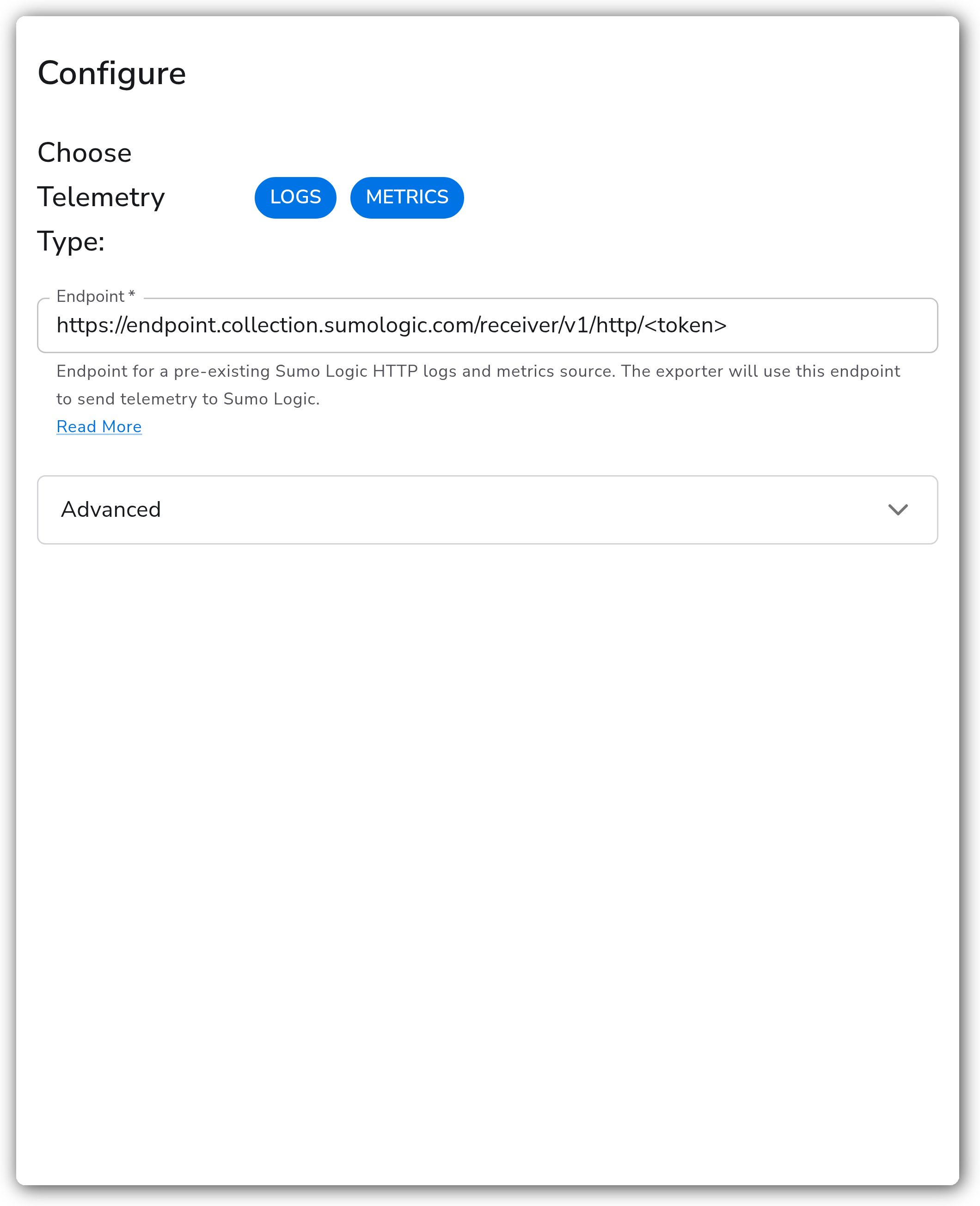 Bindplane docs - Sumo Logic - image 1