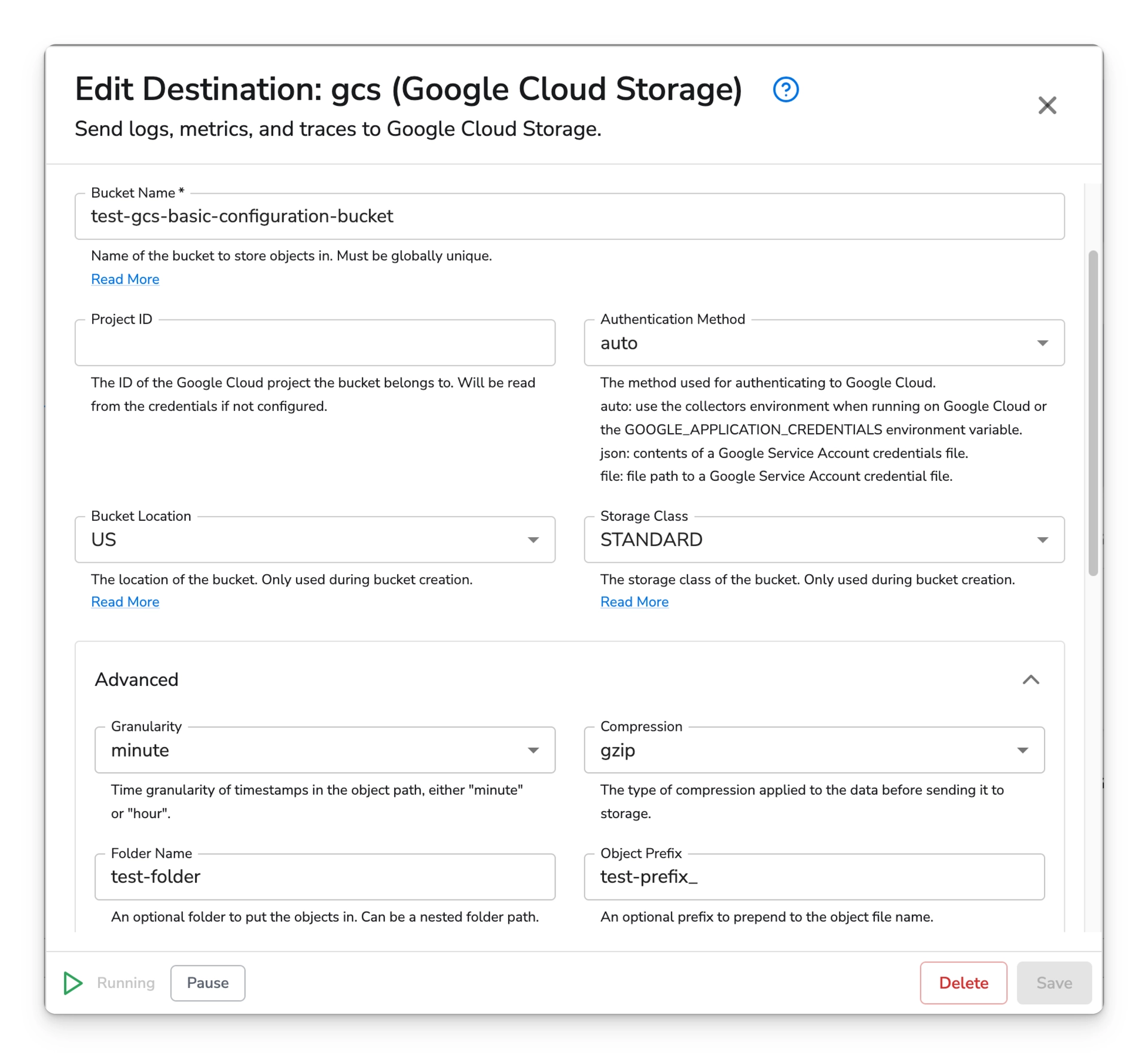 Bindplane docs - Google Cloud Storage - image 1