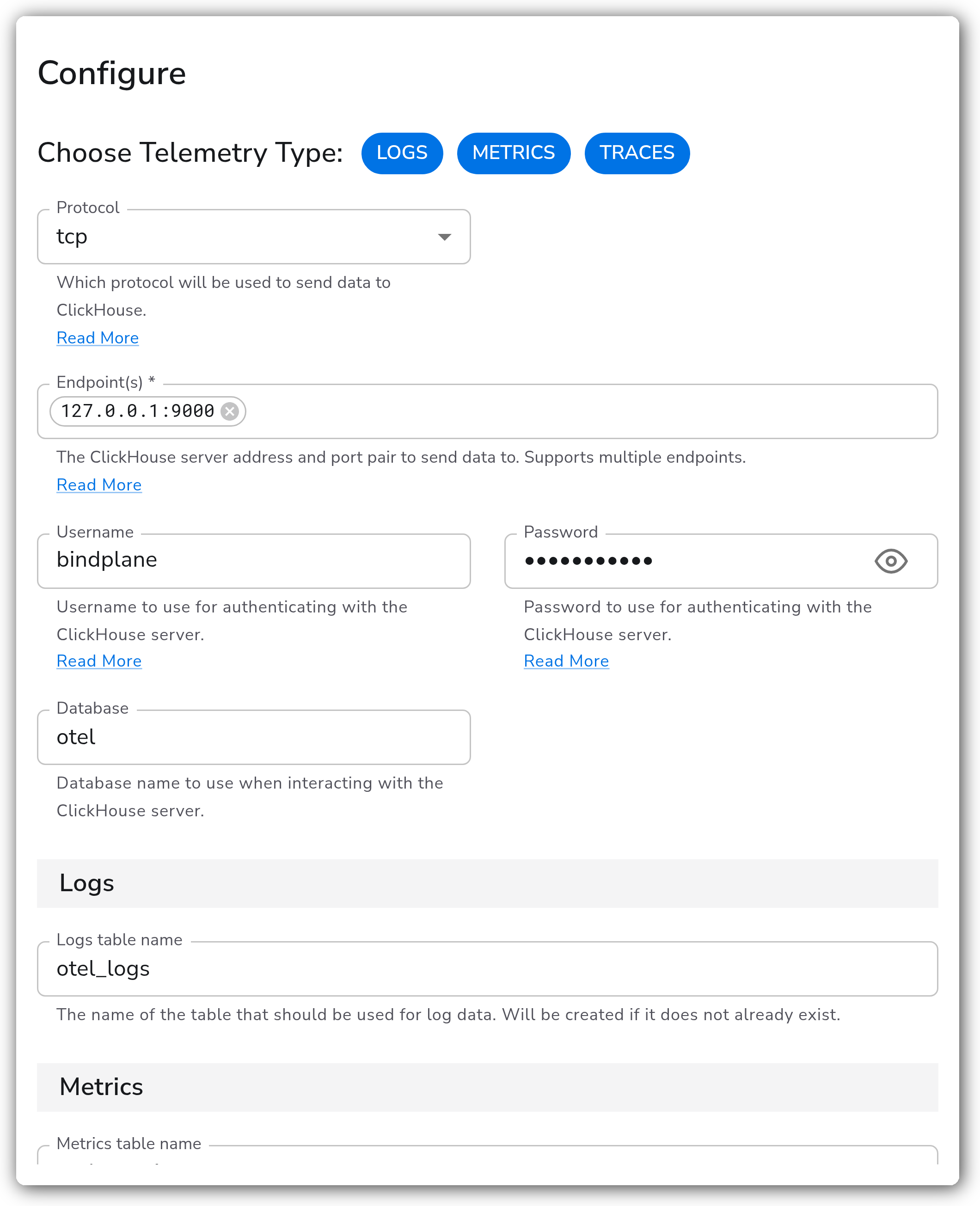 Bindplane docs - ClickHouse - image 1