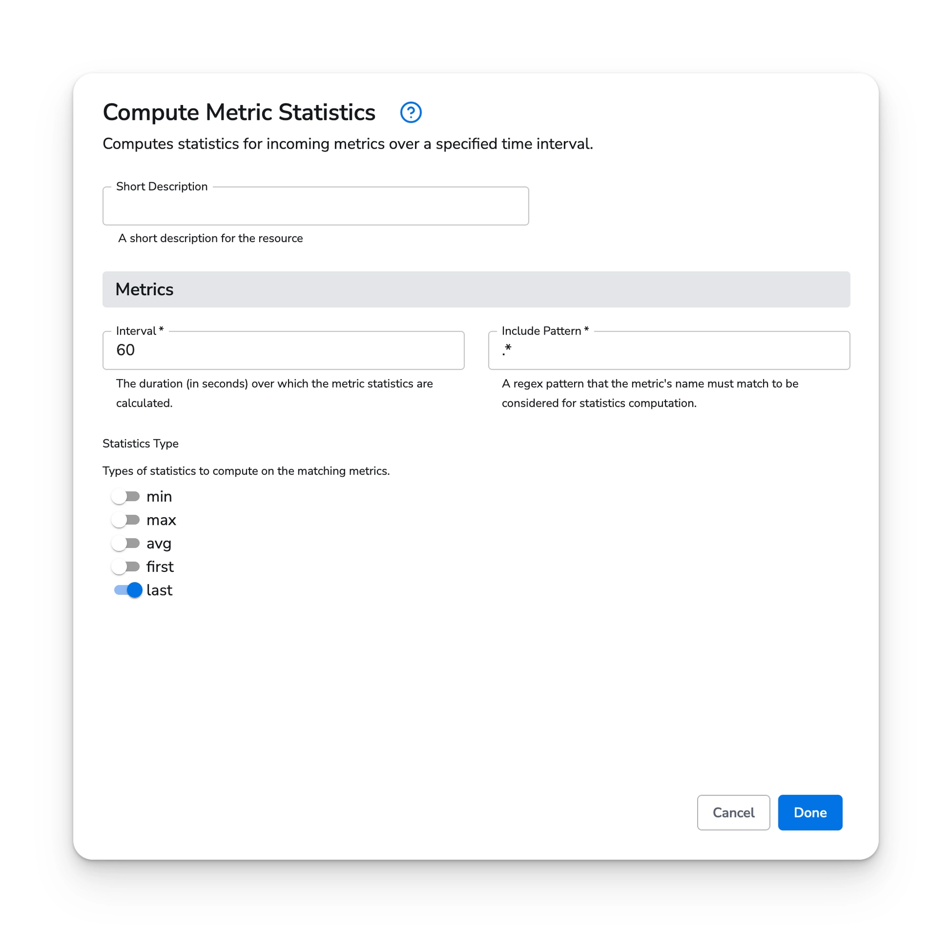 Bindplane docs - Compute Metric Statistics - image 2