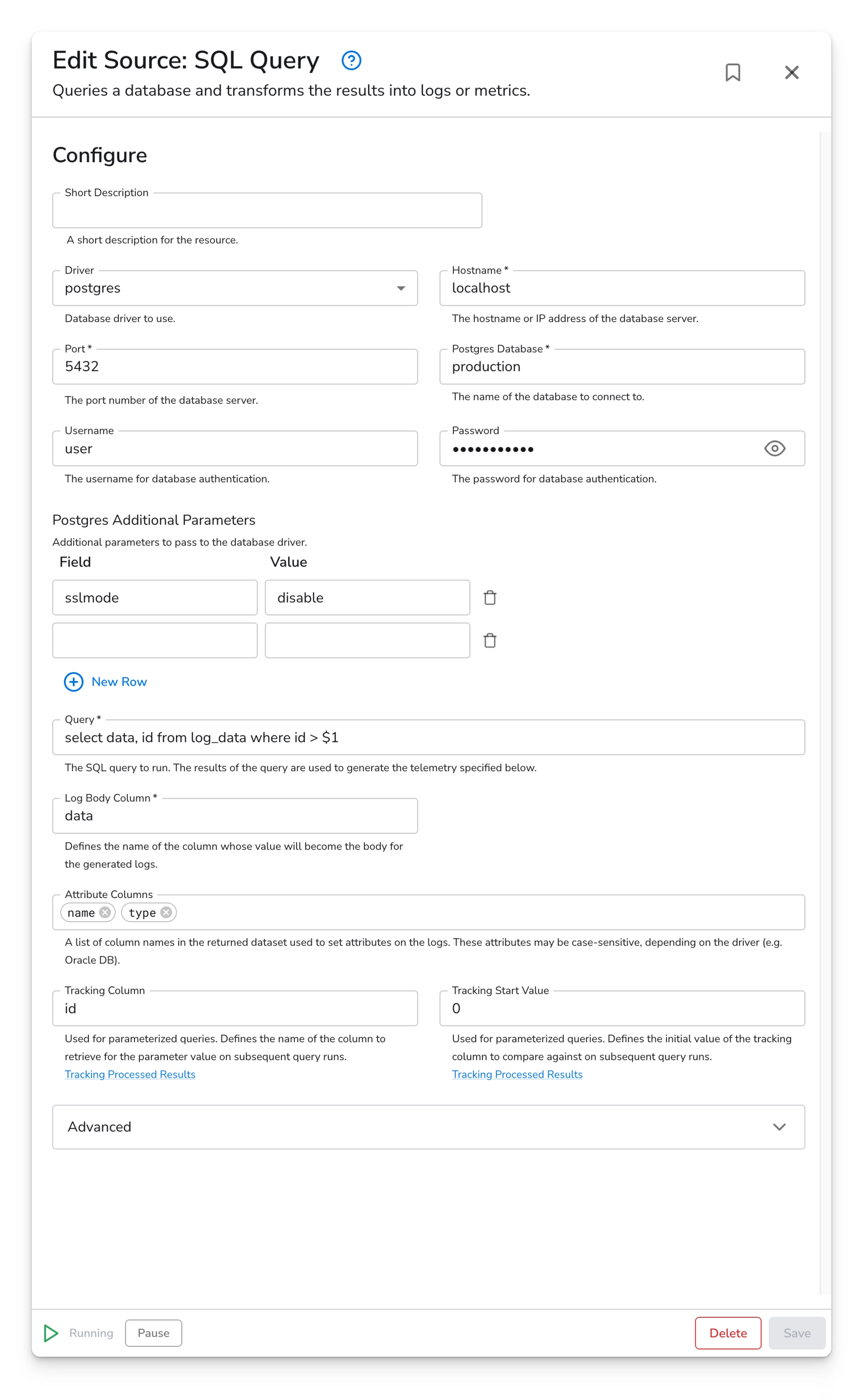 Bindplane docs - SQL Query - image 1