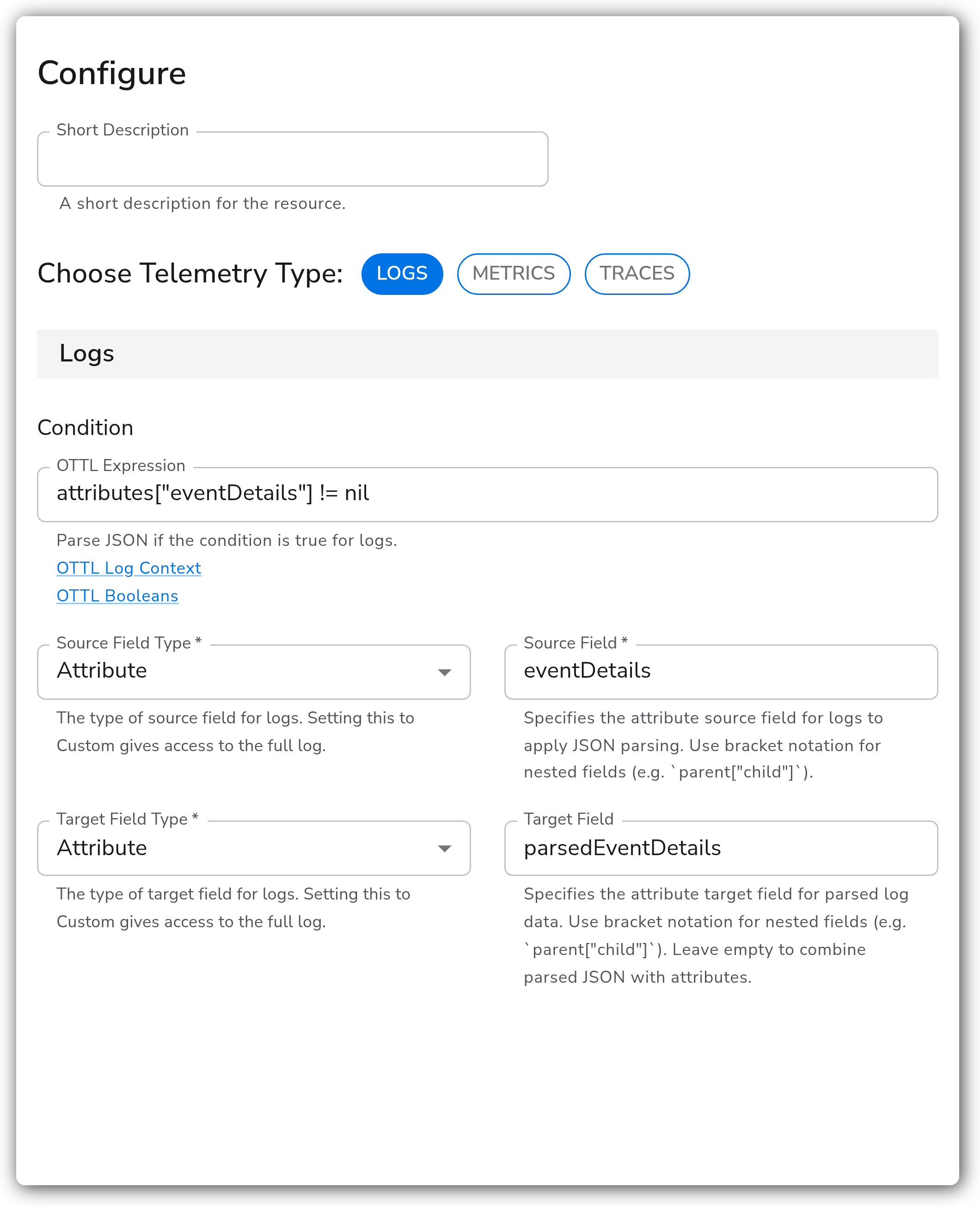 Bindplane docs - Parse JSON - image 1
